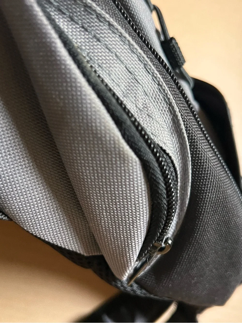 Compact Gray & Black Sling Precision Design Camera Backpack